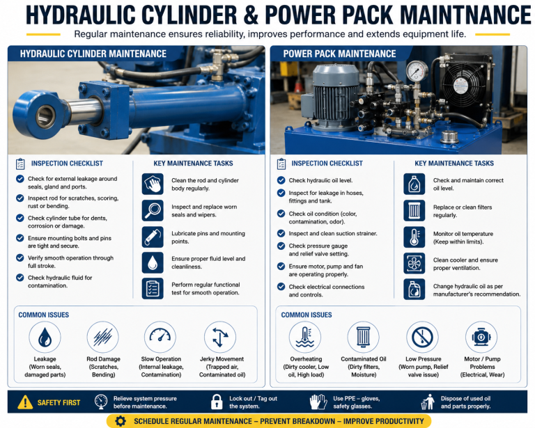 Hydraulic Cylinder & Power Pack Maintenance in UAE